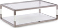 Jefferson Coffee Table in Acrylic/White Glass/PSS