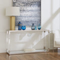 Jefferson Console Table in Acrylic/White Glass/PSS