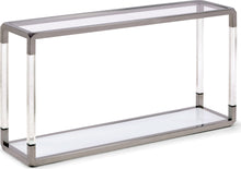 Jefferson Console Table in Acrylic/White Glass/PSS - View 4
