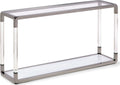 Jefferson Console Table in Acrylic/White Glass/PSS