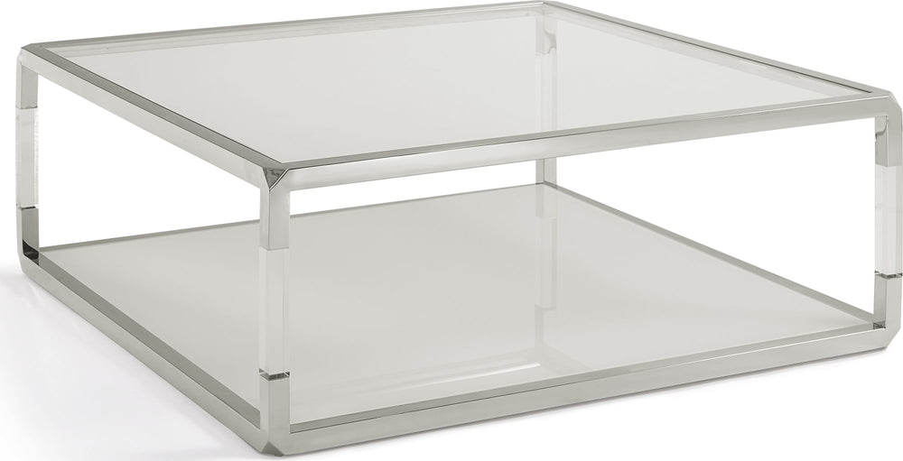 Jefferson Square Coffee Table in Acrylic/White Glass/PSS - View 4