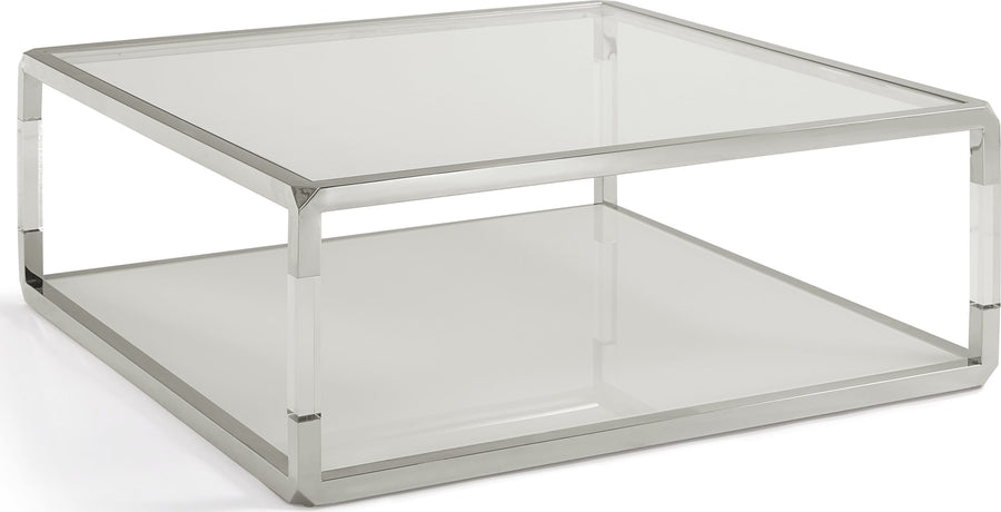 Jefferson Square Coffee Table in Acrylic/White Glass/PSS - View 4