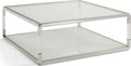 Jefferson Square Coffee Table in Acrylic/White Glass/PSS
