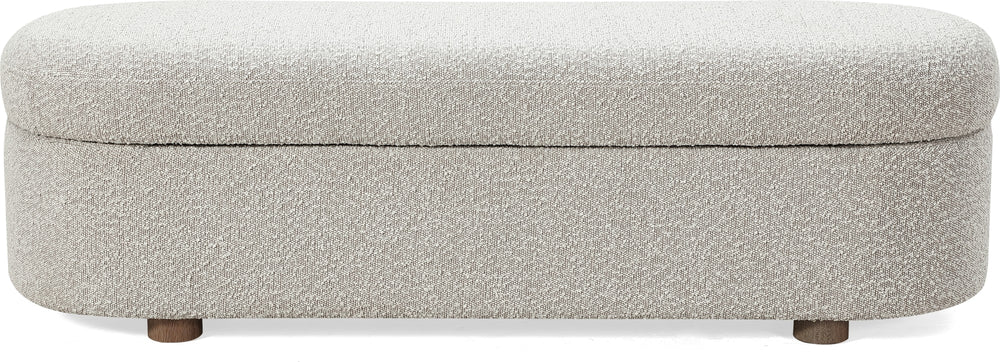 Kiki Upholstered Hinged Storage Bench in Cotton Ball Boucle (2026)