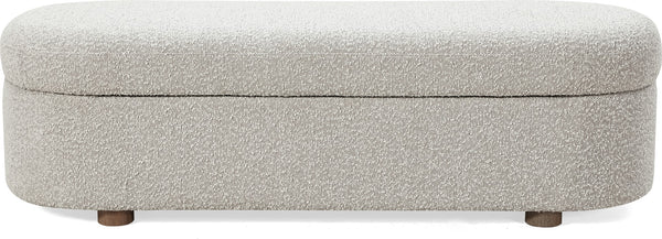 Kiki Upholstered Hinged Storage Bench in Cotton Ball Boucle (2026)