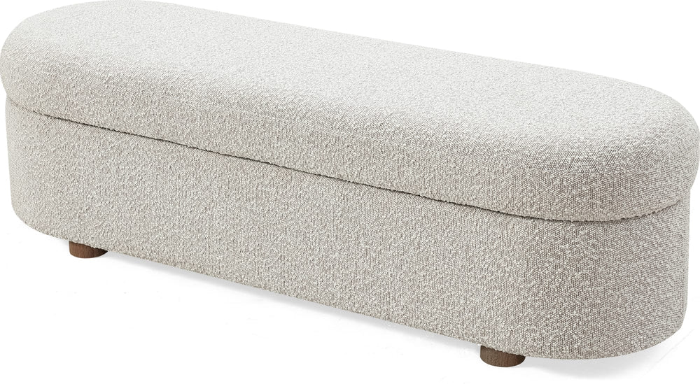 Kiki Upholstered Hinged Storage Bench in Cotton Ball Boucle (2026) - View 2