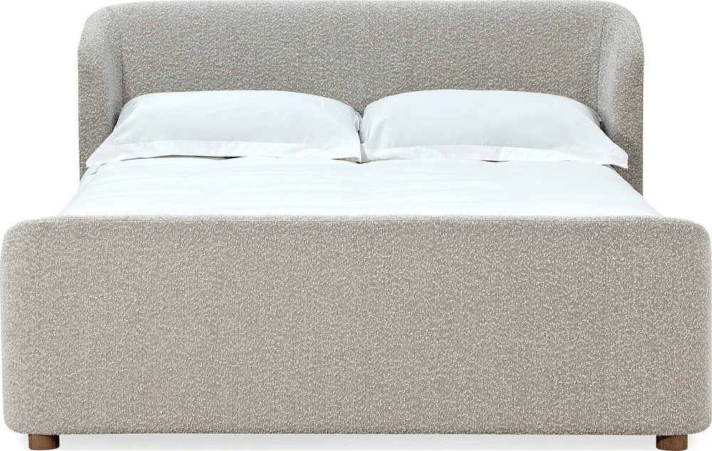 Kiki Upholstered Platform Bed in Cotton Ball Boucle - View 2