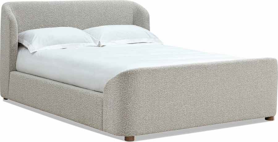 Kiki Upholstered Platform Bed in Cotton Ball Boucle - View 3