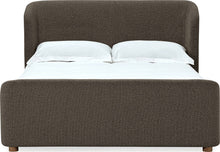 Kiki Upholstered Platform Bed in Pumpernickel Boucle