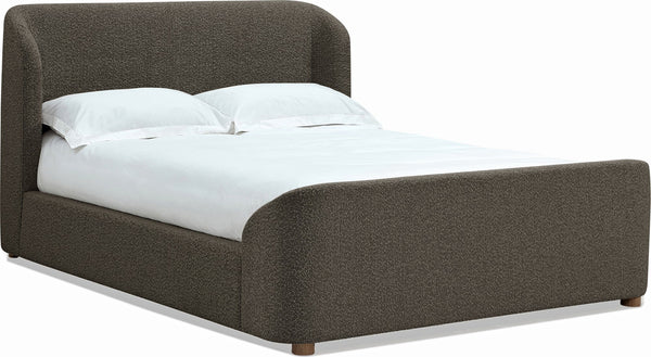 Kiki Upholstered Platform Bed in Pumpernickel Boucle - View 2