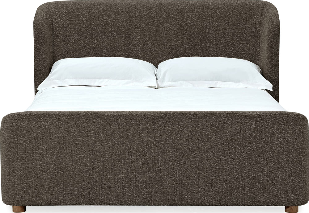 Kiki Upholstered Platform Bed in Pumpernickel Boucle - View 6