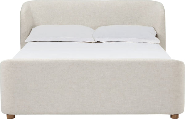 Kiki Upholstered Platform Bed in Whipped Honey Linen alternate view