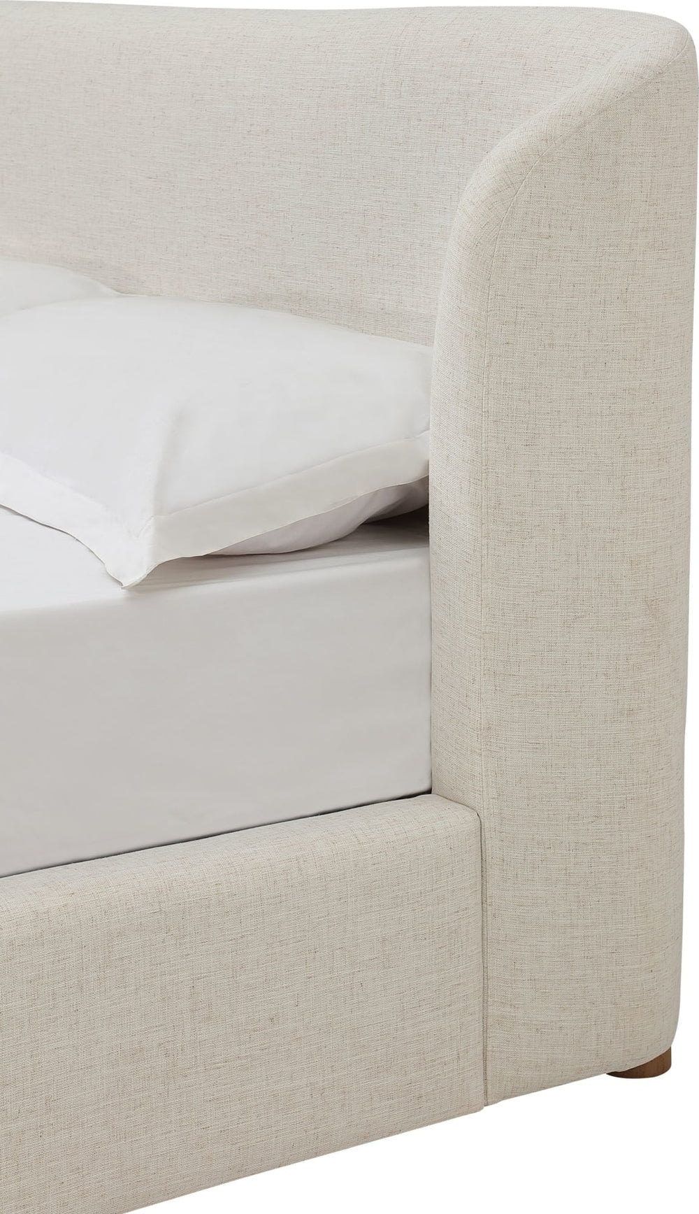 Kiki Upholstered Platform Bed in Whipped Honey Linen - View 4