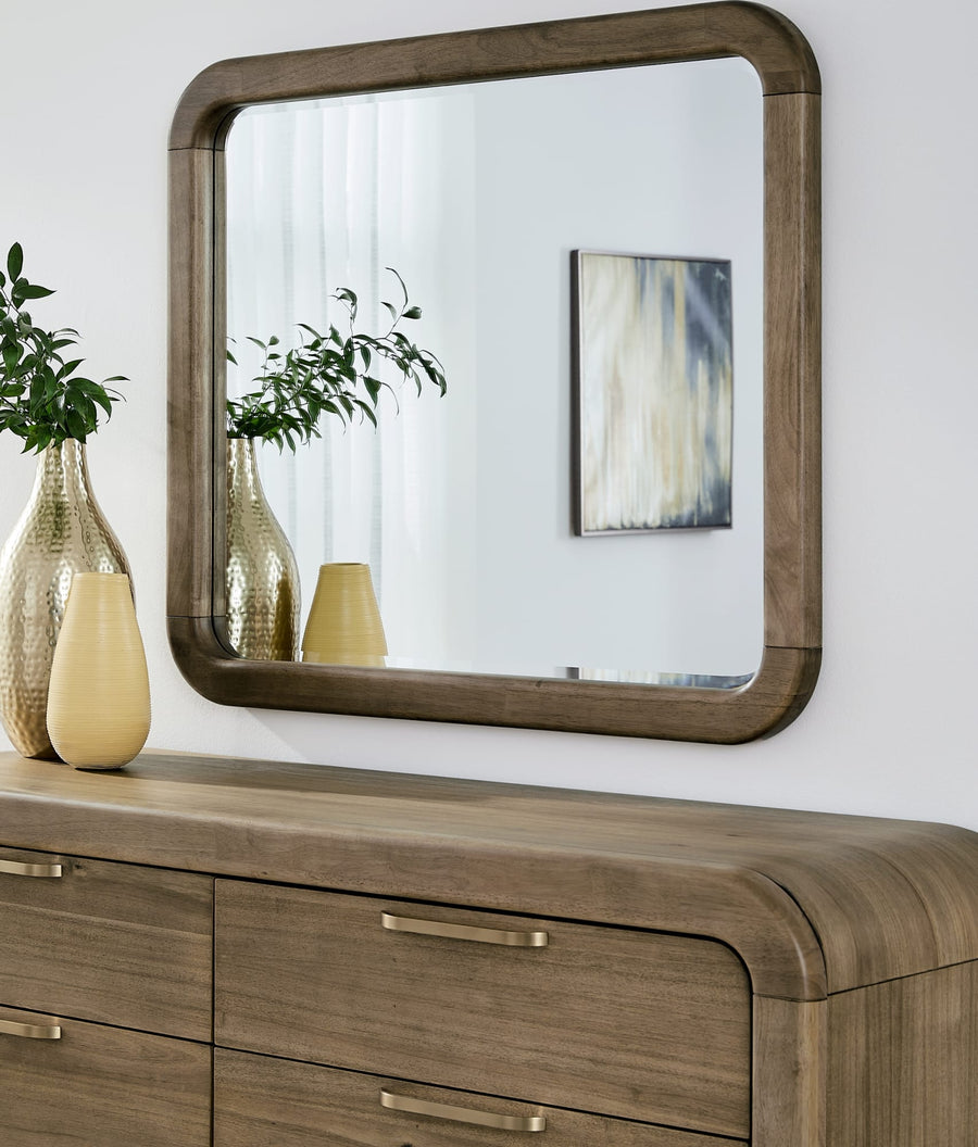 Kenmore Beveled Glass Wall or Dresser Mirror in Lioness