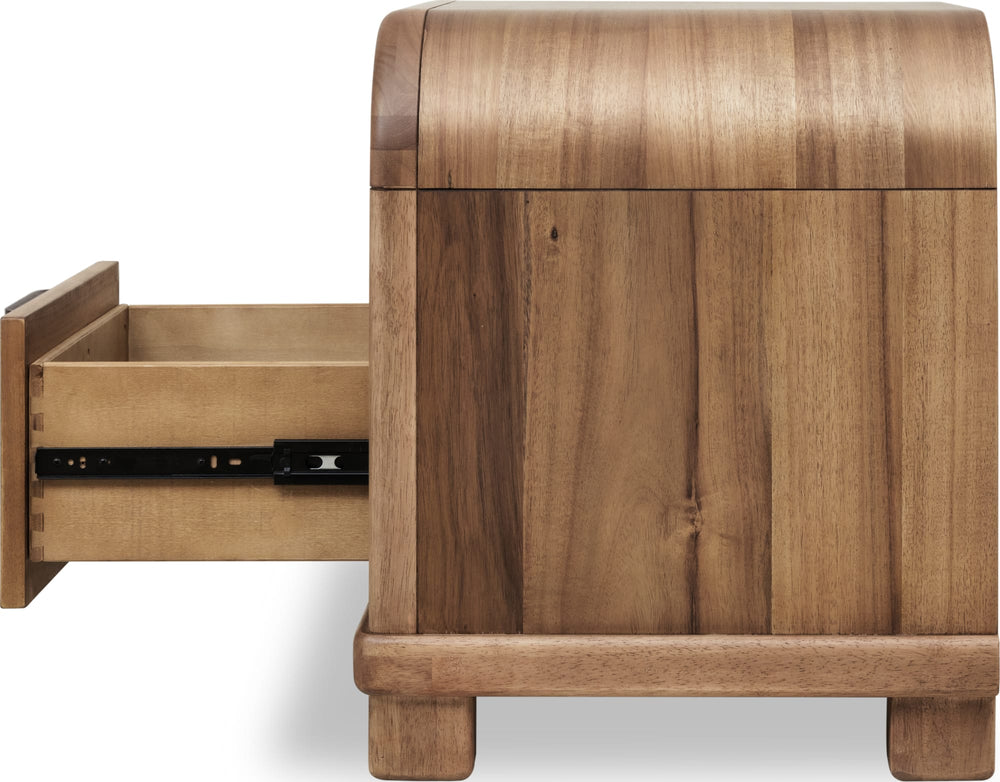 Kenmore One Drawer Acacia Wood Nightstand in Lioness - View 4
