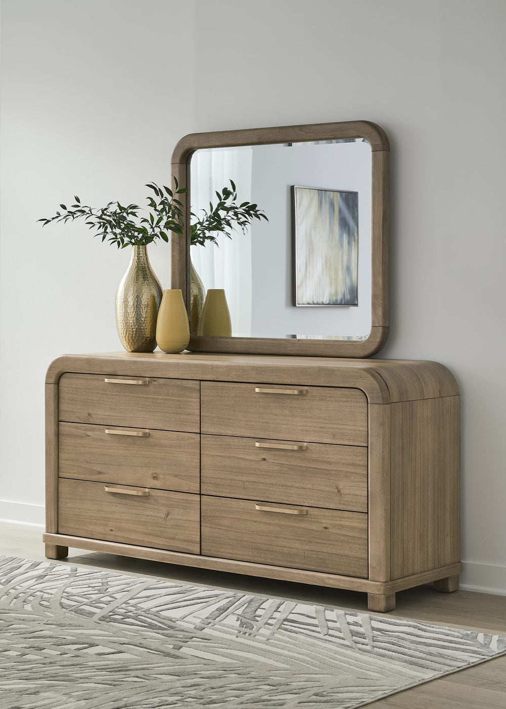 Kenmore Six Drawer Acacia Wood Dresser in Lioness - View 2