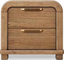 Kenmore Two Drawer Acacia Wood Nightstand in Lioness - View 2