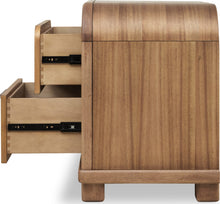 Kenmore Two Drawer Acacia Wood Nightstand in Lioness - View 4