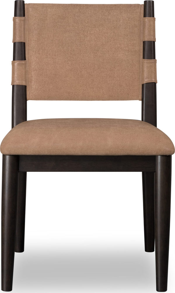Kingston Chenille Upholstered Dining Chair in Porcini and Minx alternate view