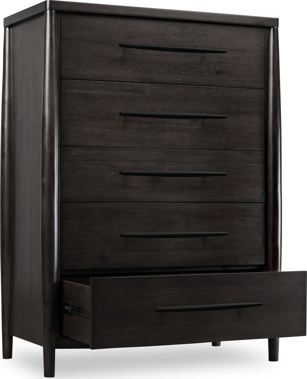 Kingston Five Drawer Acacia Wood Chest in Minx - View 4