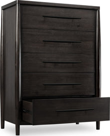 Kingston Five Drawer Acacia Wood Chest in Minx - View 4