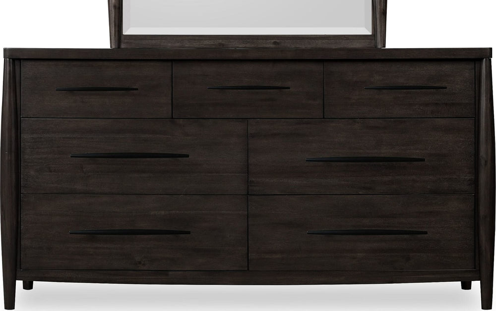 Kingston Seven Drawer Acacia Wood Dresser in Minx - View 3
