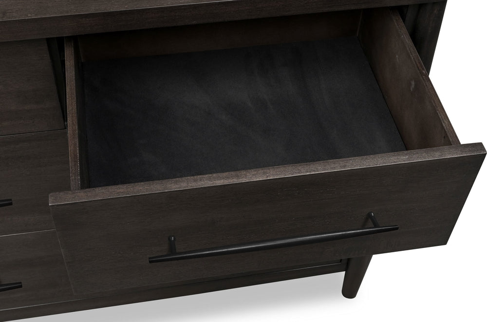 Kingston Seven Drawer Acacia Wood Dresser in Minx - View 8