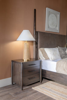 Kingston Three Drawer Nightstand with Cord Management in Minx