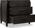 Kingston Three Drawer Nightstand with Cord Management in Minx