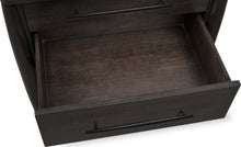 Kingston Three Drawer Nightstand with Cord Management in Minx - View 9