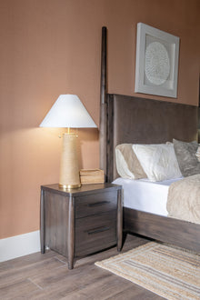 Kingston Two Drawer Nightstand with Cord Management in Minx