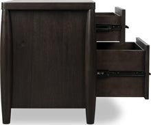 Kingston Two Drawer Nightstand with Cord Management in Minx - View 5