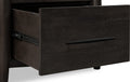 Kingston Two Drawer Nightstand with Cord Management in Minx