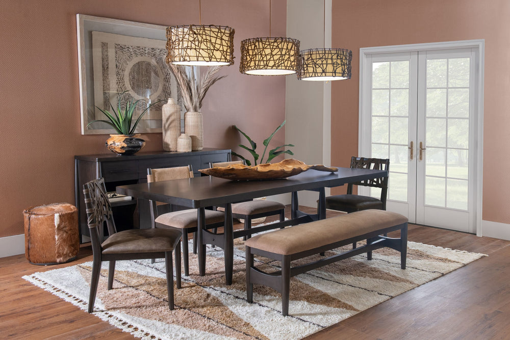 Kingston Upholstered Dining Bench in Minx - View 7