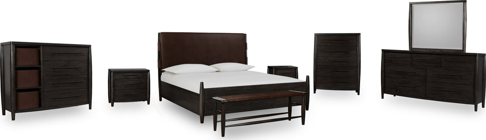 Kingston Upholstered Panel Bed in Minx - View 9