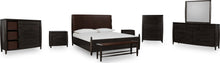Kingston Upholstered Panel Bed in Minx - View 9