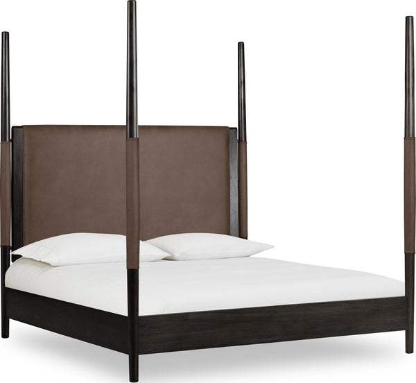 Kingston Upholstered Poster Bed in Minx - View 4