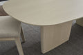 Logan Ash Wood Oval Dining Table in White Sand