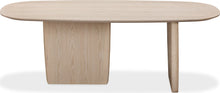 Logan Ash Wood Oval Dining Table in White Sand - View 3