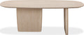 Logan Ash Wood Oval Dining Table in White Sand