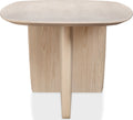 Logan Ash Wood Oval Dining Table in White Sand