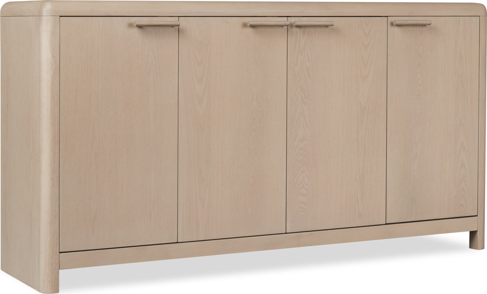 Logan Four Door Ash Wood Sideboard in White Sand - View 4