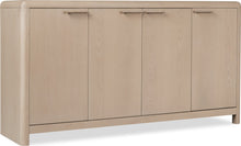 Logan Four Door Ash Wood Sideboard in White Sand - View 4