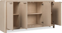 Logan Four Door Ash Wood Sideboard in White Sand - View 5