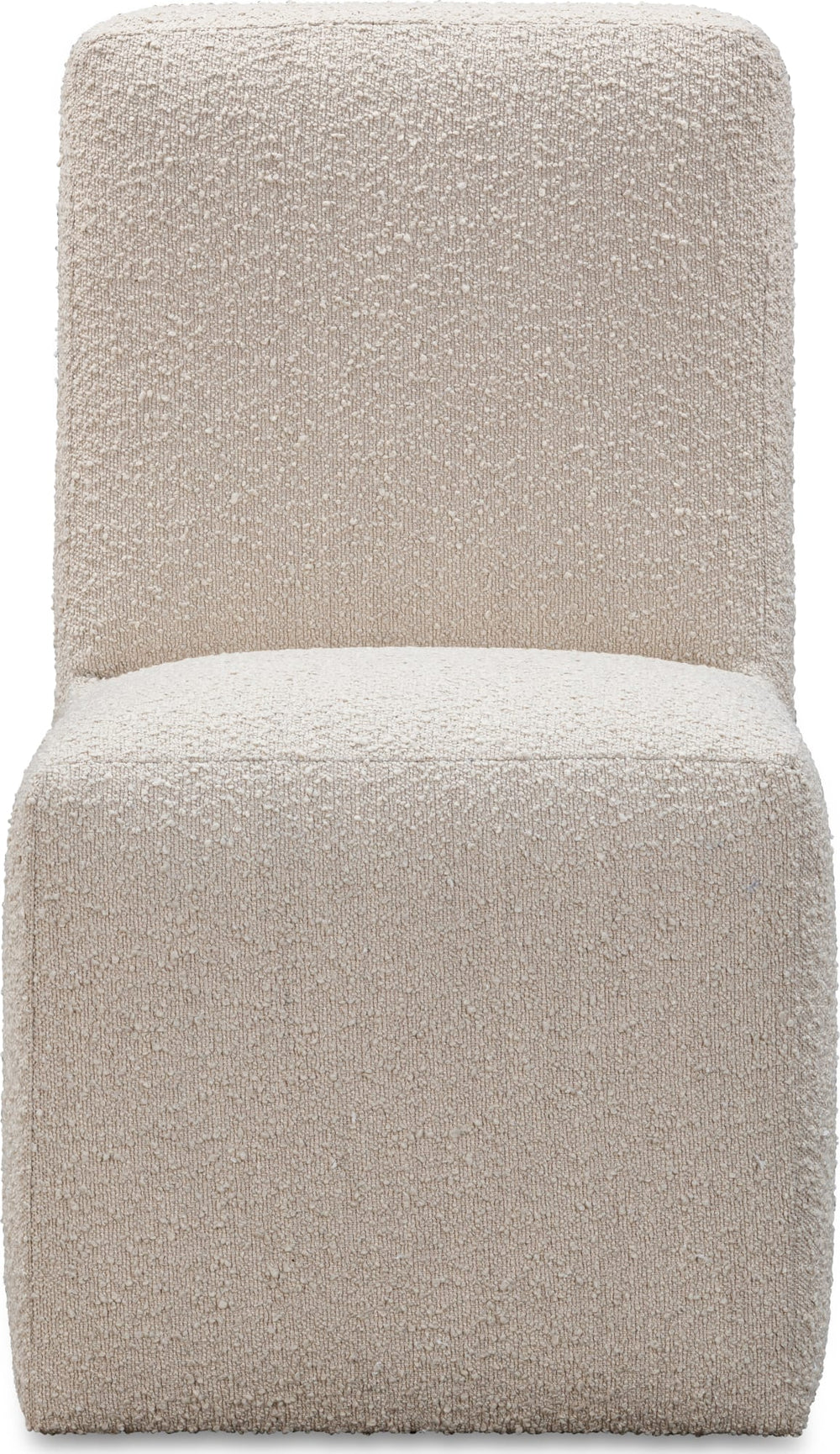 Logan Fully Upholstered Dining Chair in Brun Boucle - View 2