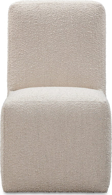 Logan Fully Upholstered Dining Chair in Brun Boucle - View 2