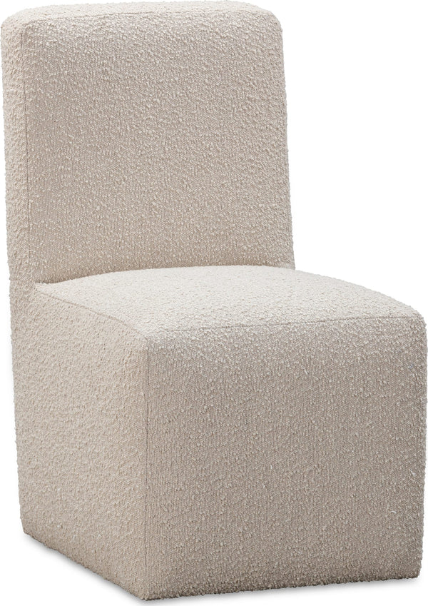 Logan Fully Upholstered Dining Chair in Brun Boucle - View 3