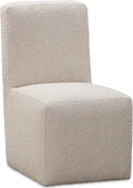 Logan Fully Upholstered Dining Chair in Brun Boucle