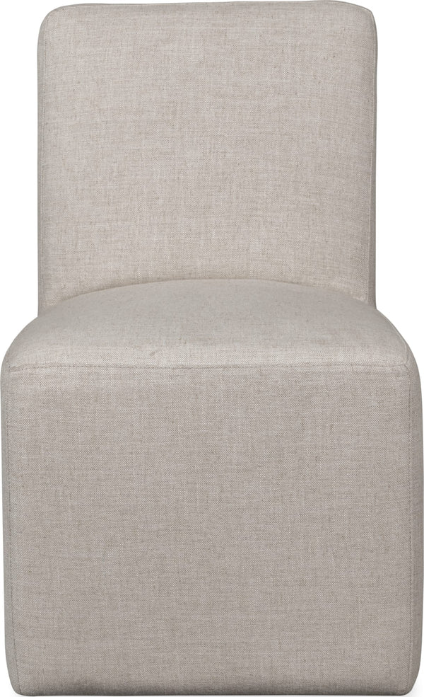 Logan Fully Upholstered Dining Chair in Natural Linen alternate view