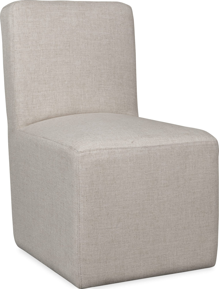 Logan Fully Upholstered Dining Chair in Natural Linen - View 2